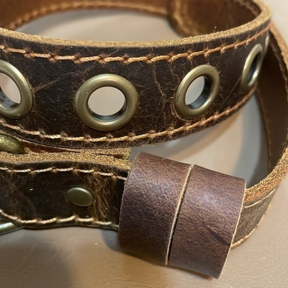 Jeereal Dog Collar leather brown adjustable NWT - Picture 4 of 9